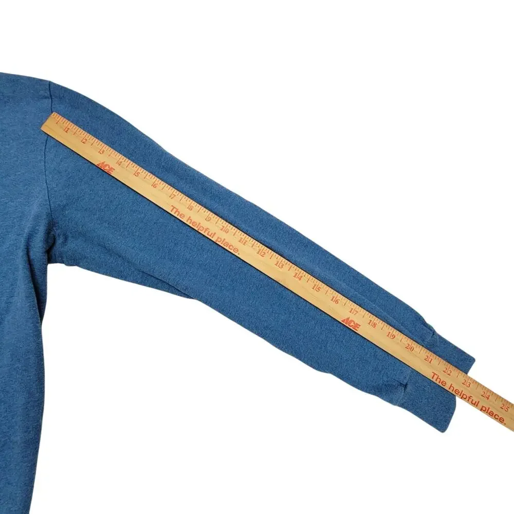 Polo Ralph Lauren Mens Large Blue Heather Long Sleeve Crewneck T-Shirt Pony